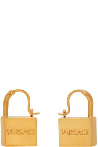 versace padlock earrings|versace earrings with diamonds.